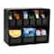 Mind Reader 18" x 7" x 14" Black Two-Tier Countertop Snack Organizer with Removable Bins